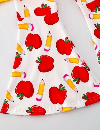 NEW Boutique Back to School Ready to Rule Girls Bell Bottoms Outfit Set - Picture 4 of 13