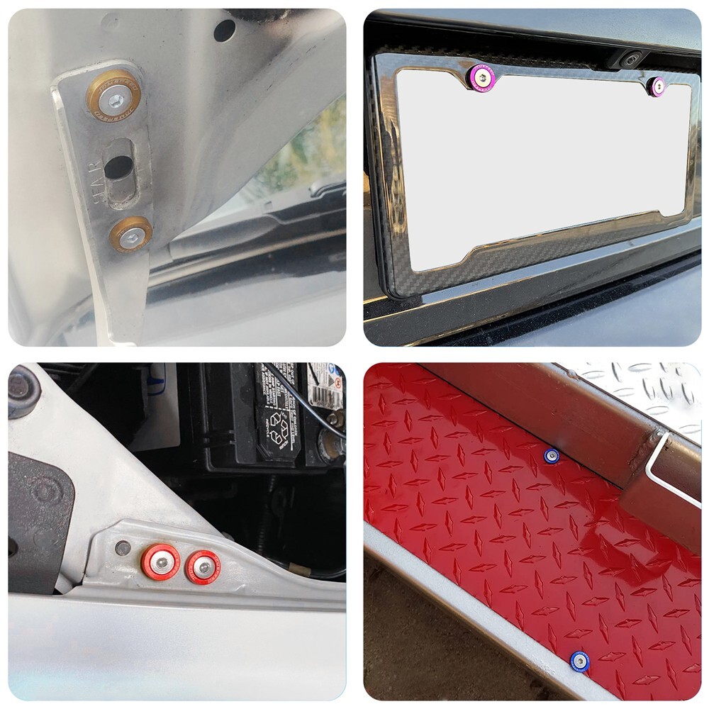 20-Piece Neo Chrome Fender/Bumper Washer & Bolt Kit – Aluminum Dress-Up Kit For Engine Bay