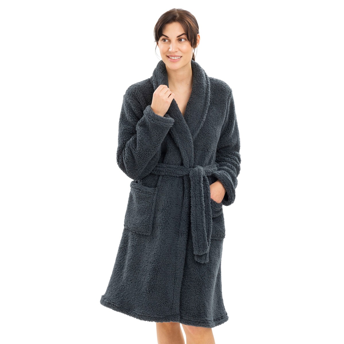 Accappatoio Donna Spugna Morbida Senza Cappuccio Vestaglia Donna