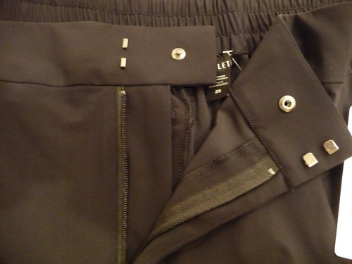 PANTALONE ATHLETA PINNACLE VITA ALTA ELASTICIZZATO NERO GAMBA LARGA TASCHE LATERALI NUOVO 20 - Foto 4 di 9