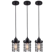 Kitchen Island Pendant Lamp Rustic Ceiling Hanging Light Farmhouse Fixture 3pcs