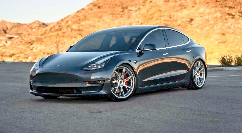 20” FLOW FORGED BD-F18 BRUSHED SILVER WHEELS FOR TESLA MODEL X S
