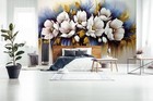 3D White Flowers G2058 Wallpaper Wall Murals Removable Self-adhesive Erin