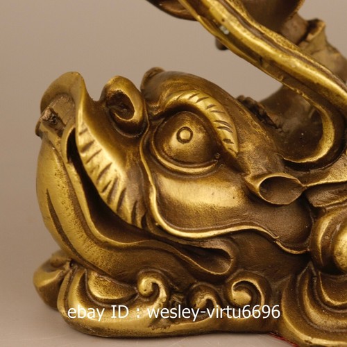 China Copper Brass Handmade Mythical figure statue Kuixing God Kui Xing Dian Dou - Picture 5 of 5