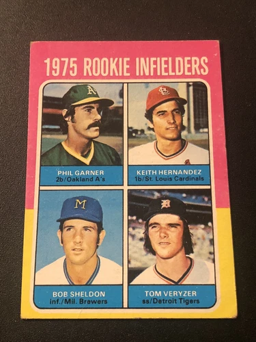 1975 Topps Infielders Phil Garner Keith Hernandez Bob Sheldon #623 Rookie VGEX