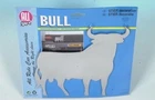 GRILL MASCOT LARGE CHROME-LOOK BULL  bolt on truck decoration