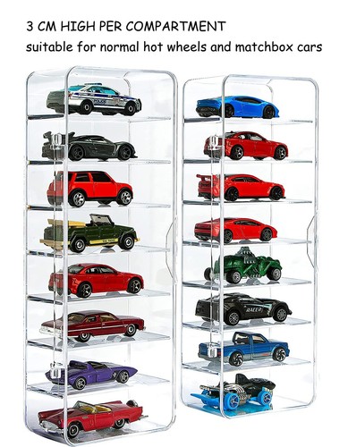 16 Display Case Compatible with Toy Cars, Matchbox Cars, Transparent Acrylic ... - Picture 4 of 7