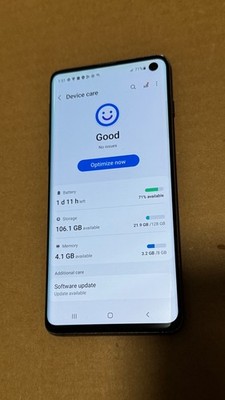 Samsung Galaxy S10 -SM-G973U- 128 GB - Prism Black (Unlocked)