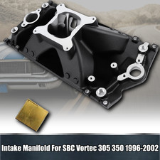 High Rise Single Plane Vortec Small Block Black Intake Manifold For Chevy 350 High Rise Single Plane Vortec Small Block Black Intake Manifold For Chevy 350