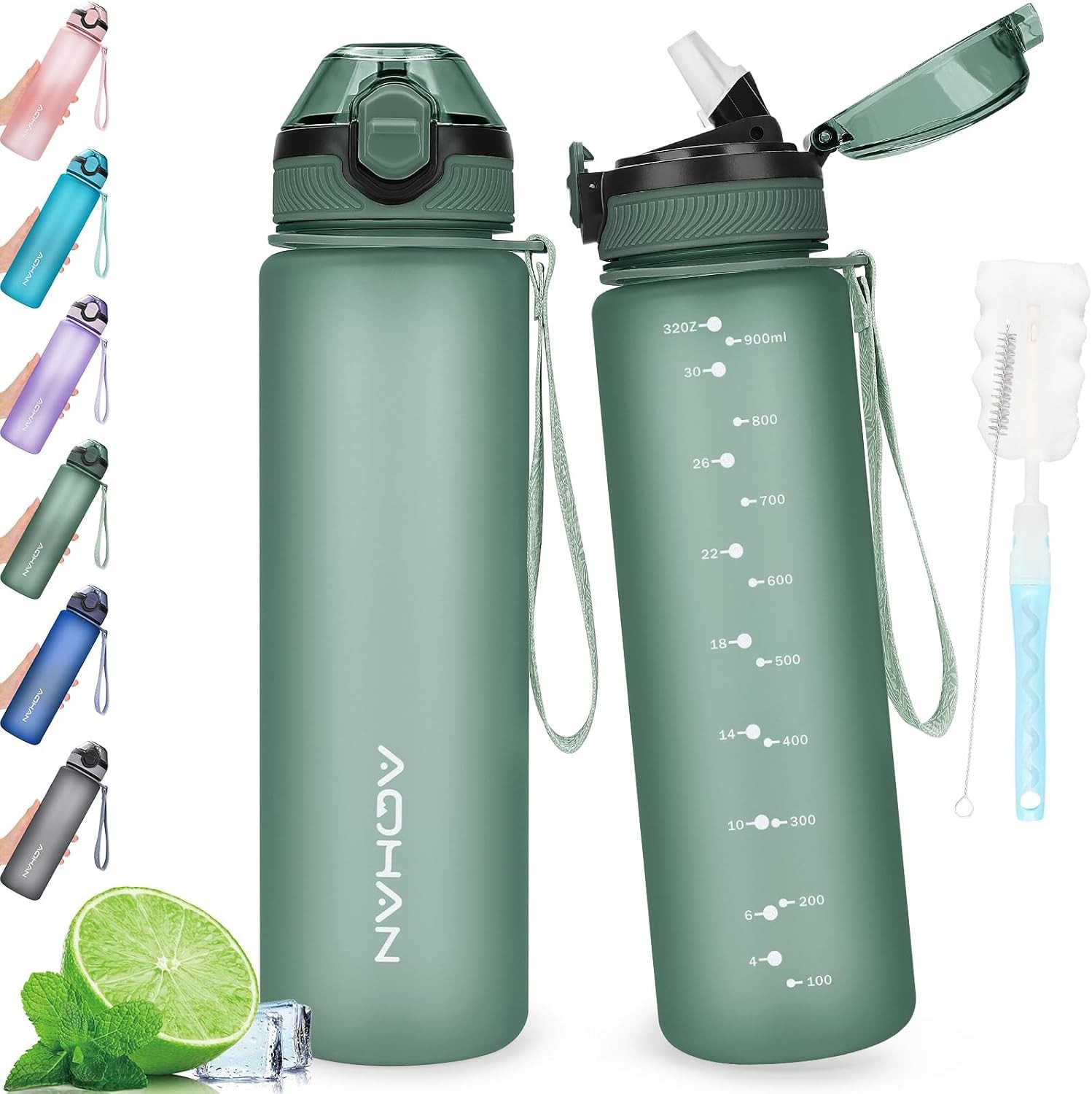 AOHAN Water Bottle 1L with Leak Proof Flip Top Lid BPA Free Sports Drinking - Image 4
