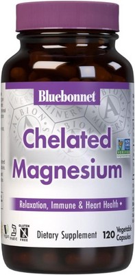 Bluebonnet, CHELATED MAGNESIUM, 100 mg, Heart Health & Immune, 120 Veg Caps