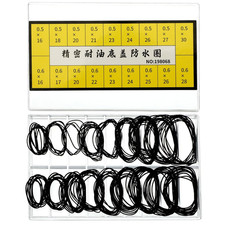 180 Pcs O Ring Watch Gasket Watches Sealing Back Cover Black