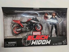 MARVEL LEGENDS SERIES BLACK WIDOW WITH MOTORCYCLE ACTION FIGURE HASBRO