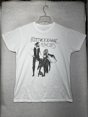 Fleetwood Mac Rumours Shirt Mens XL White Classic Rock Band Tee T-Shirt Cotton