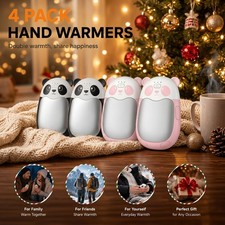 4PCS Hand Warmers Rechargeable, 2-in-1 Magnetic Electric Hand Warmer Portable
