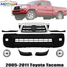Front Bumper Cover Primed Plastic Fog Lights Kit For 2005-2011 Toyota Tacoma Front Bumper Cover Primed Plastic Fog Lights Kit For 2005-2011 Toyota Tacoma