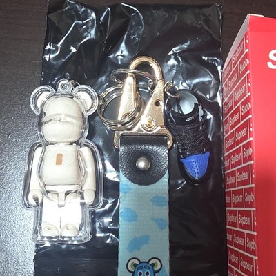 Supbear Cartoon Bear Figure Keychain Set W/ Lanyard Strap & Mini Shoe Charm