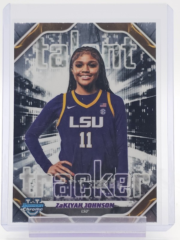 ZAKIYAH JOHNSON 2025-26 BOWMAN CHROME U TALENT TRACKER #TT-17 LSU Q2045
