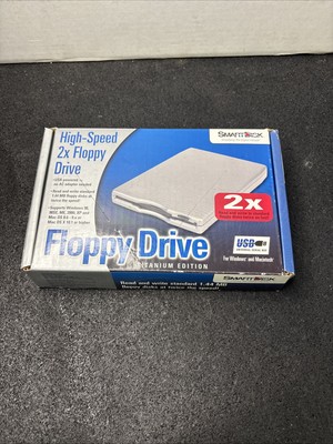 SmartDisk High Speed 2x USB External Floppy Disk Drive Titanium Edition WIN MAC