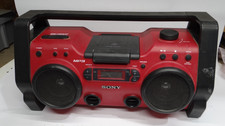 Sony ZS-H10CP Boombox Red Heavy Duty Portable Audio CD MP3 Radio Aux No Adapter