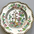 Antique Coalport Indian Tree SALAD Plate, Multicolor Scalloped, c.1891-1939