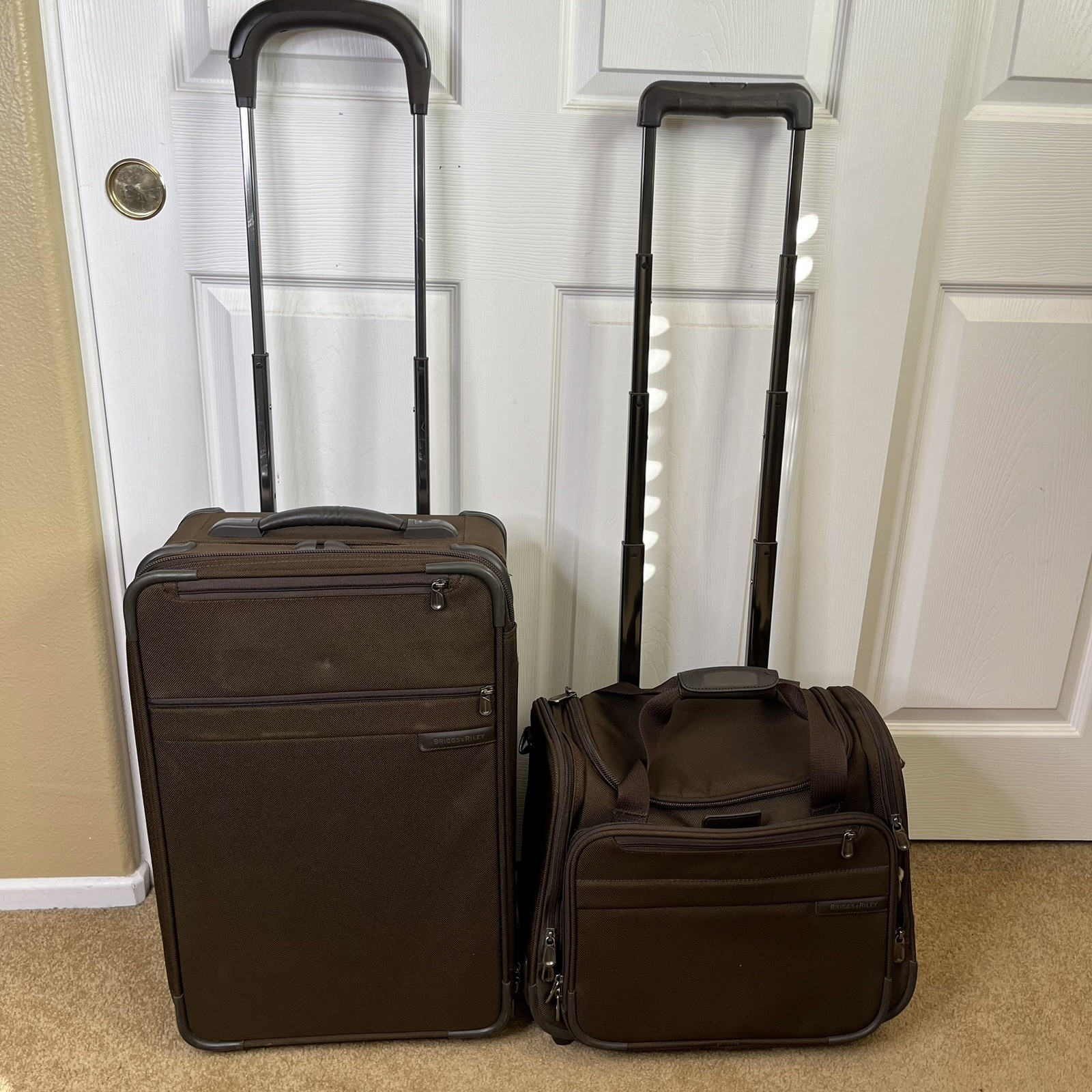 Set 2 Brown 22&rdquo; Carry On Rolling Cabin U422lx-18 U212-18