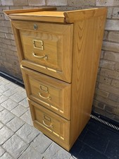 Vintage Light Oak Three Drawer