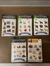 Lot of 5 Amazing Designs Great Notions Home Embroidery Design Pack -NIB Floppy