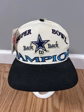 Vintage Dallas Cowboys- Back to Back Champs-1990s-Logo 7-NWT-Super Bowl Hat Cap