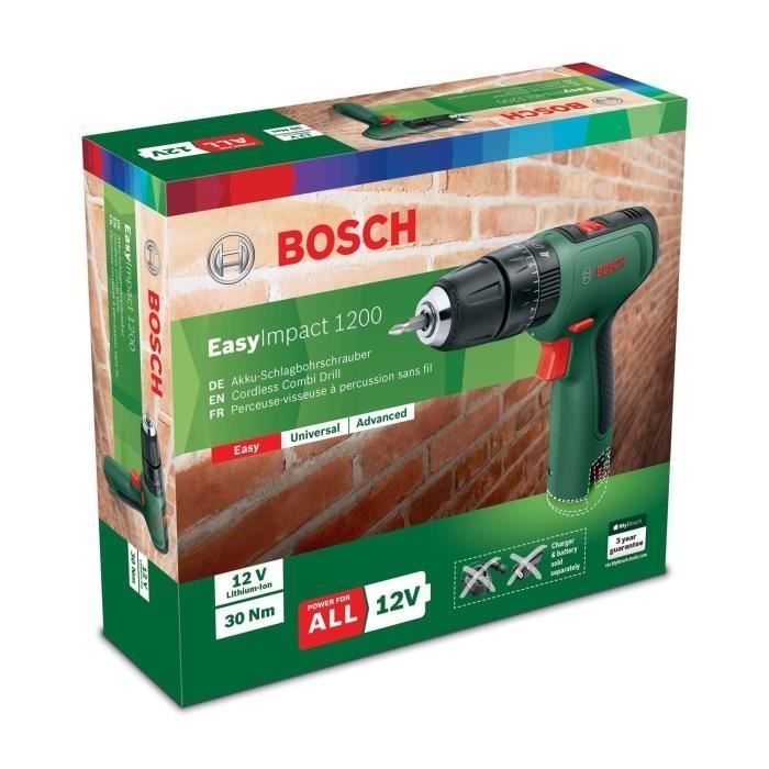 Perceuse a percussion sans-fil Bosch EasyImpact 1200 visseuse devisseuse pour maçonnerie - 2
