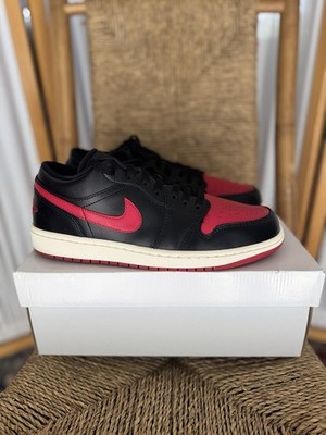 Nike Air Jordan 1 Low Black Gym Red Bred Toe Men s Size 9 DS New