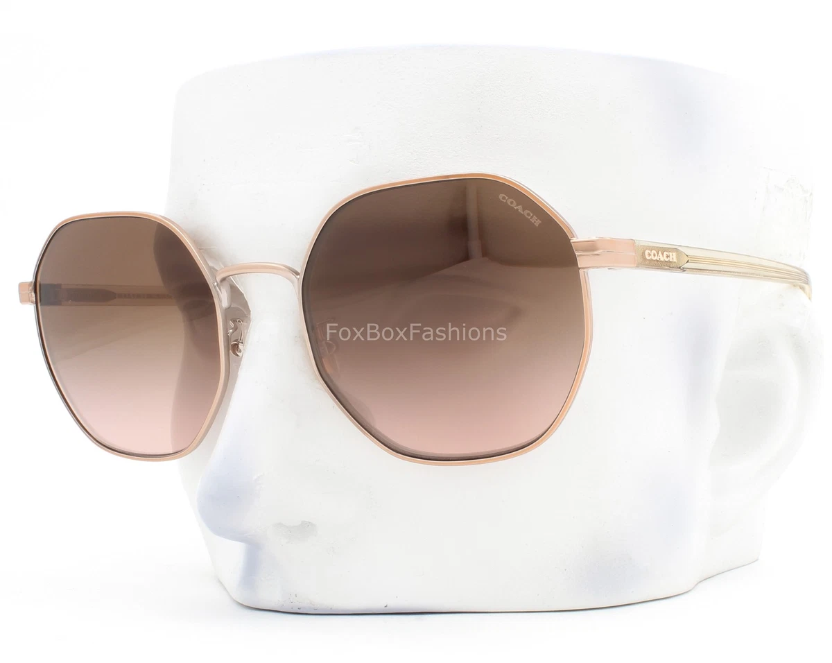 Coach Women\'s Rimless Sunglasses - Rose Tint Coach HC7168 Rose Gold frame with grey gradient lenses  main image 3