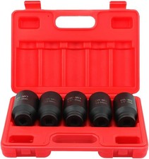 5-piece 12 Inch Drive Deep Impact Axle Hub Socket Set Fit For Most Cars 5-piece 12 Inch Drive Deep Impact Axle Hub Socket Set Fit For Most Cars