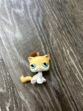 Littlest Pet Shop LPS Authentic Hasbro 42 Cream and Yellow Short Hair Cat