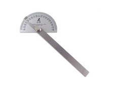 Shinwa Japanese 19 Stainless Steel Protractor 0-180 degrees with R... Fast Ship