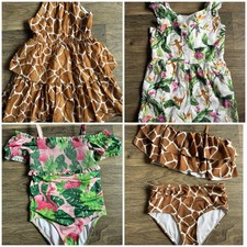 Janie and Jack Spring/Summer Girls Dress Romper Swimsuit Lot Size 6-7