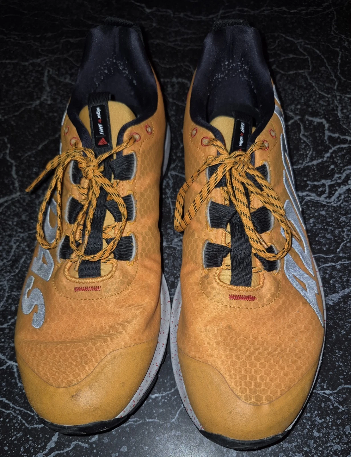 Adidas Vigor 6 TR trail running shoes bright orange and black color Size 12 1/2