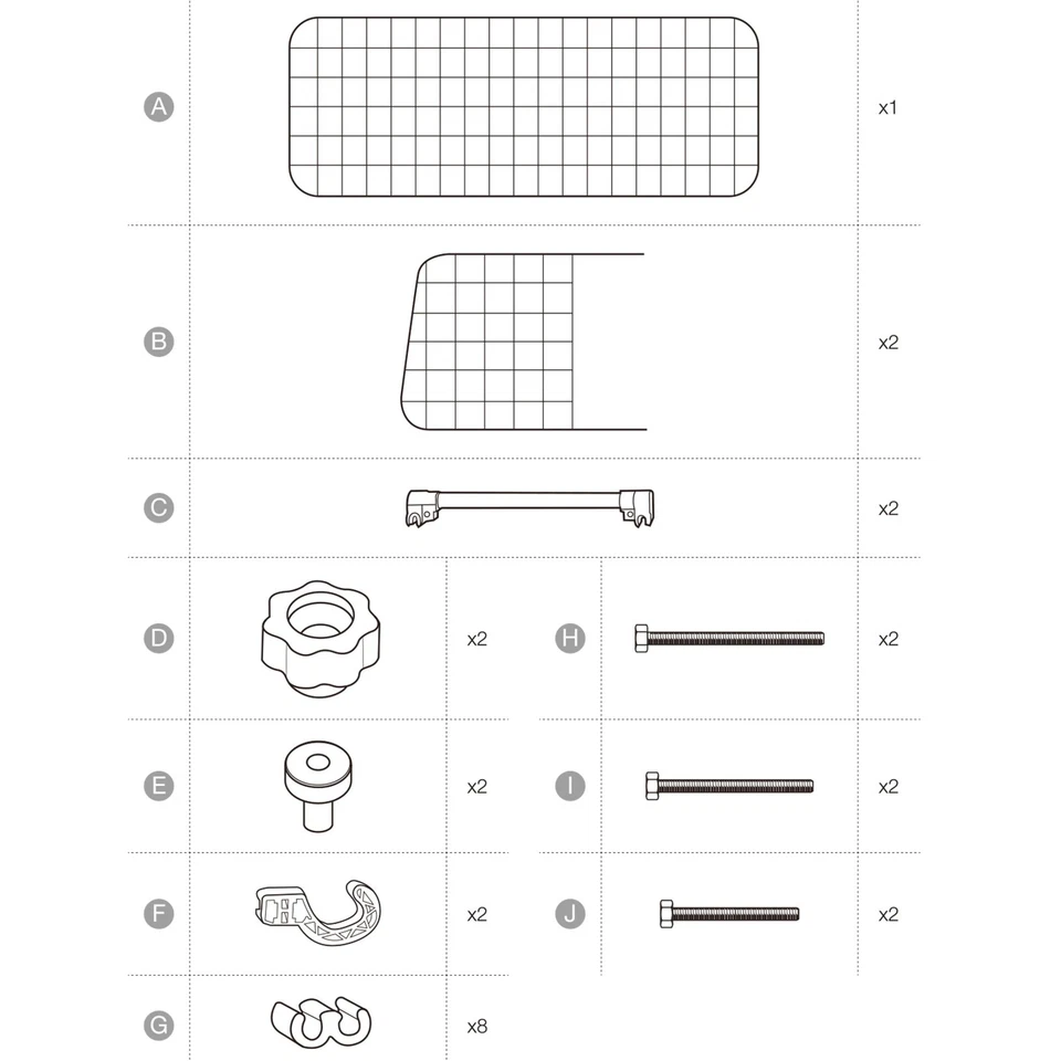 Auto KFZ Hundegitter Schutzgitter Trenngitter Verstellbar Für Subaru Forester - Bild 4 von 4