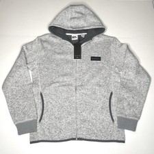 Quicksilver Youth Boys M/12 Hooded Full Zip Jacket Keller Gray - New With Tags
