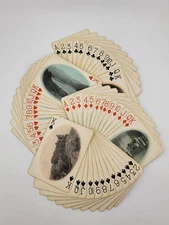 Rare Antique 1930's C & O- F.F.V. Railroad Via Washington Playing Cards-Complete