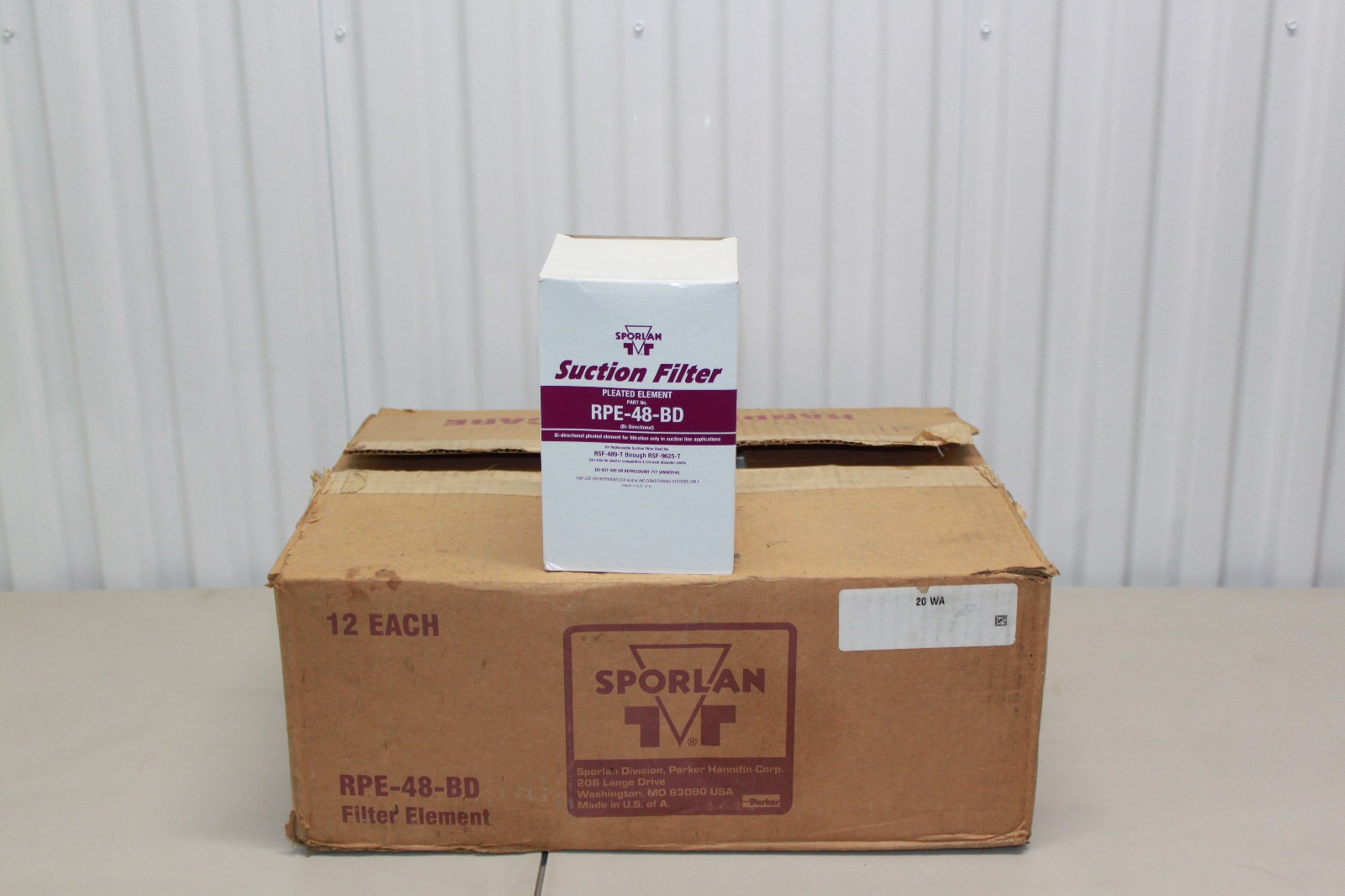 Sporlan RPE-48-BD Suction Filter Pleated Element Bi-Directional NOS