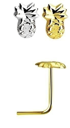 Nasenring L Biegestecker Ananas 1 goldfarben 1 silberfarben Ring Sterlingsilber - Bild 1 von 1