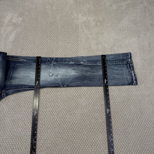 Jeans Rock Revival Para Hombres 30x32 Leif Bootcut Cuero Embellecido Denim Y2K Grunge - Imagen 8 de 8