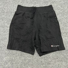 Champion Shorts Mens Size M Black Cotton Blend Drawstring Casual Athletic Sweat
