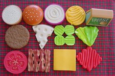 Play Food Sandwich Burger Cheese Pickles Stacker Cookout Bloom Cranium 2008