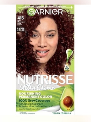 Garnier Nutrisse Ultra Crème Permanent Hair Dye Soft Mahogany Brown Vegan