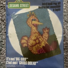 NEW Vtg 1979 Vogart Crafts Sesame Street BIG BIRD 18x24 Latch Hook Rug Kit 9301