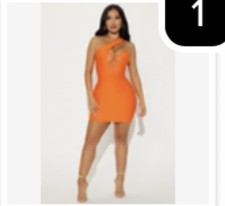 Cassie Bandage Mini Dress - Orange