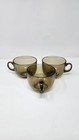 Vintage Lot (3) Luminarc France Jumbo Eclipse Mug 20 oz - Amber Glass Cup 600 ml — photo 4