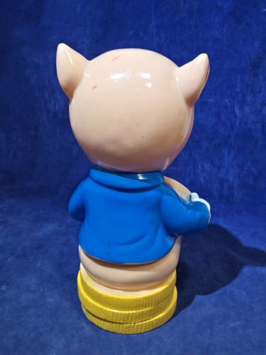 Vintage 1972 Porky Pig Coin Piggy Bank E Pluribus One Big Penny Plastic Warner - Picture 7 of 13